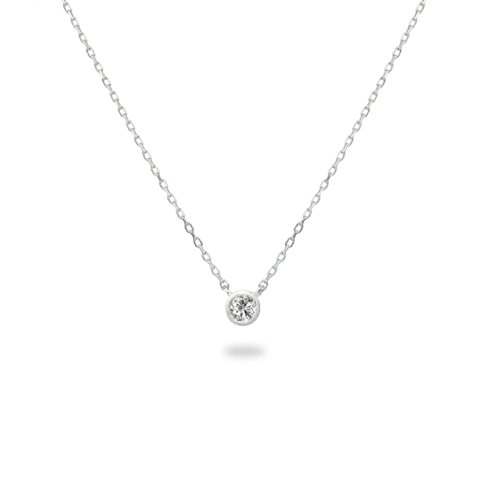 PRMAL Necklaces 01ct Bezel Diamond Necklace PRMAL Necklaces 01ct Bezel Diamond Necklace