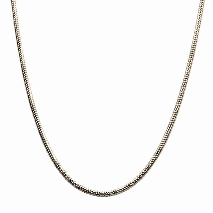 Silver Tone Stainless Steel 3mm Rattail Chain INOX JEWELRY Necklaces