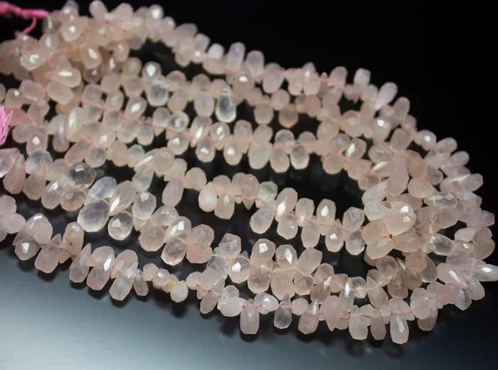 145 inch 712mm Rose Quartz Faceted Tear Drop Beads Necklace Quartz Beads Beads Supplies USA Necklaces 145 inch 712mm Rose Quartz Faceted Tear Drop Beads Necklace Quartz Beads Beads Supplies USA Necklaces