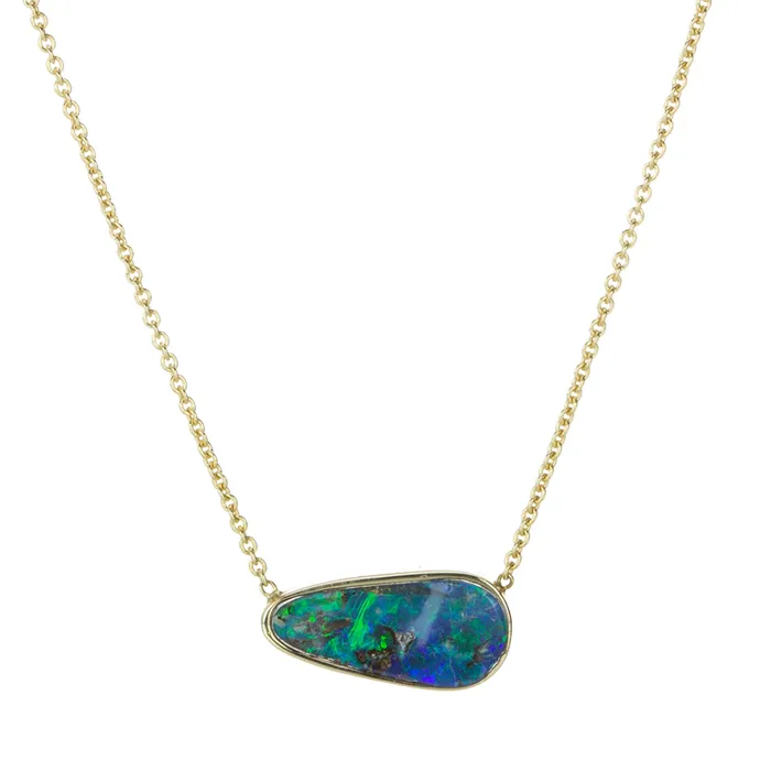 Alexis Kletjian Necklaces 18k Boulder Opal Pendant Necklace