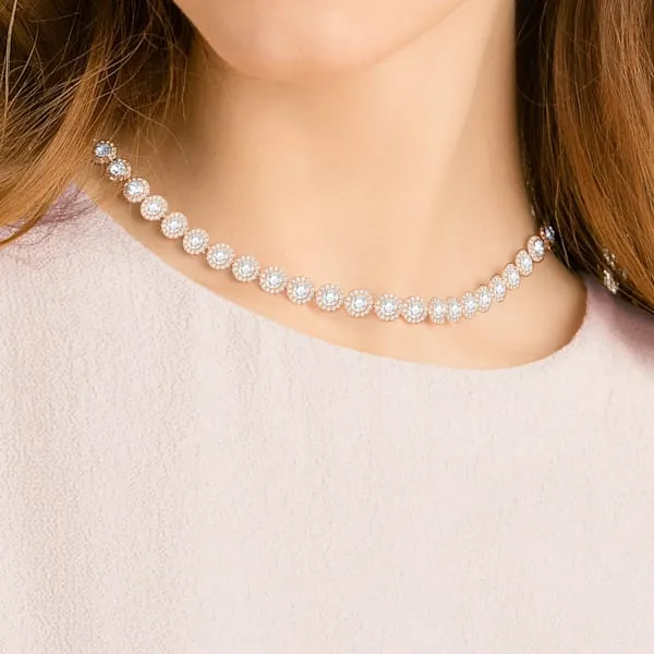 Angelic Necklace White Rosegold tone plated Swarovski Necklaces Angelic Necklace White Rosegold tone plated Swarovski Necklaces