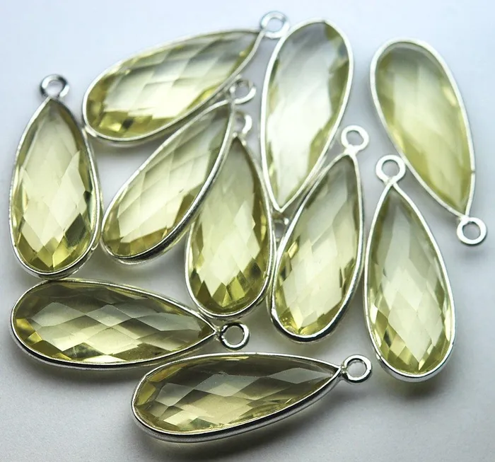 Beads Supplies USA Necklaces 925 Sterling Vermeil Silver Lemon Quartz Faceted Pear Shape Pendant 5 Of 23mm Beads Supplies USA Necklaces 925 Sterling Vermeil Silver Lemon Quartz Faceted Pear Shape Pendant 5 Of 23mm