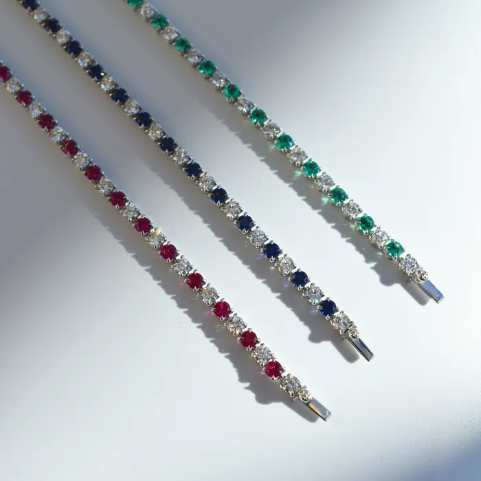 Bracelets 10kt White Gold 331cttw Lab Created Diamond and Emerald Tennis Bracelet in 75inch Independent Jewellers Bracelets 10kt White Gold 331cttw Lab Created Diamond and Emerald Tennis Bracelet in 75inch Independent Jewellers