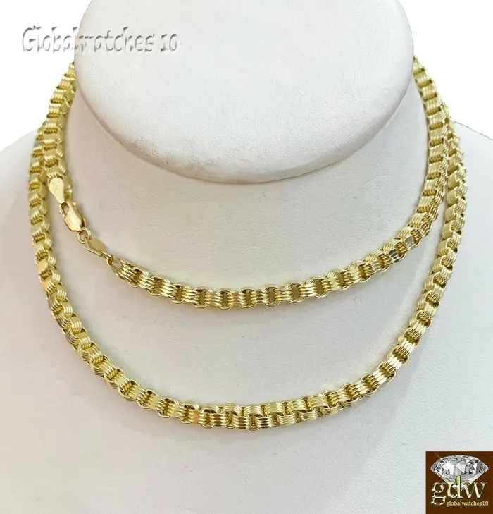 Globalwatches10 Necklaces 10k Yellow Gold Byzantine Chino Chain Necklace in 20 22 24 26 Inch Lobster Lock Globalwatches10 Necklaces 10k Yellow Gold Byzantine Chino Chain Necklace in 20 22 24 26 Inch Lobster Lock