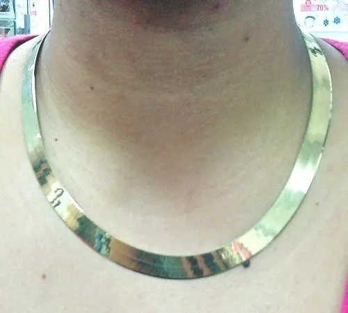 Gold and Diamond Real 10k Solid Yellow Gold Herringbone chain Necklace 10 mm 20 Inch 10kt Gold Necklaces Gold and Diamond Real 10k Solid Yellow Gold Herringbone chain Necklace 10 mm 20 Inch 10kt Gold Necklaces