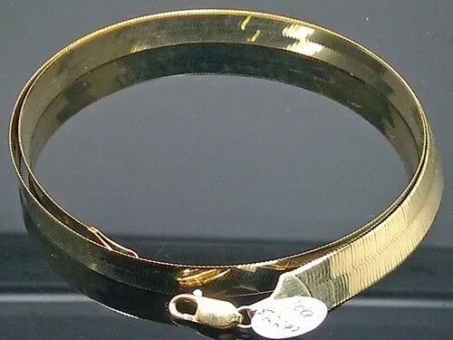 Gold and Diamond Real 10k Solid Yellow Gold Herringbone chain Necklace 10 mm 20 Inch 10kt Gold Necklaces