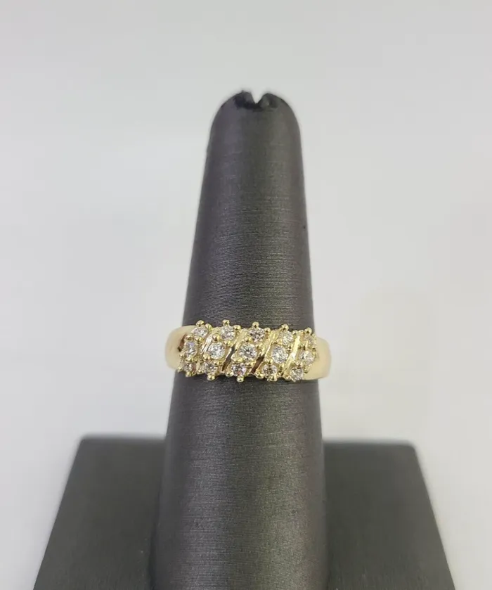 Gold and Diamond Rings Real 10k Yellow Gold Ring Wedding Engagement Casual 10Kt Genuine