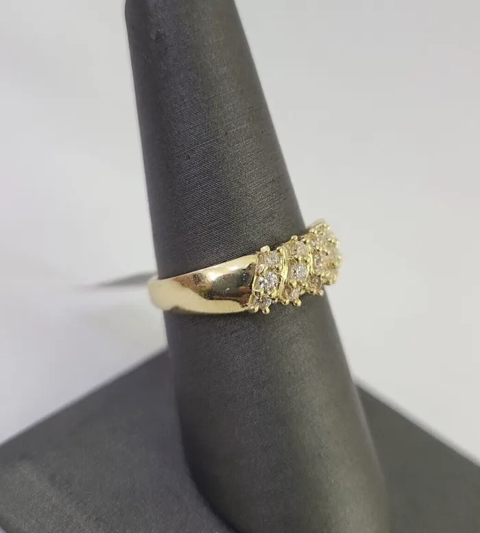 Gold and Diamond Rings Real 10k Yellow Gold Ring Wedding Engagement Casual 10Kt Genuine