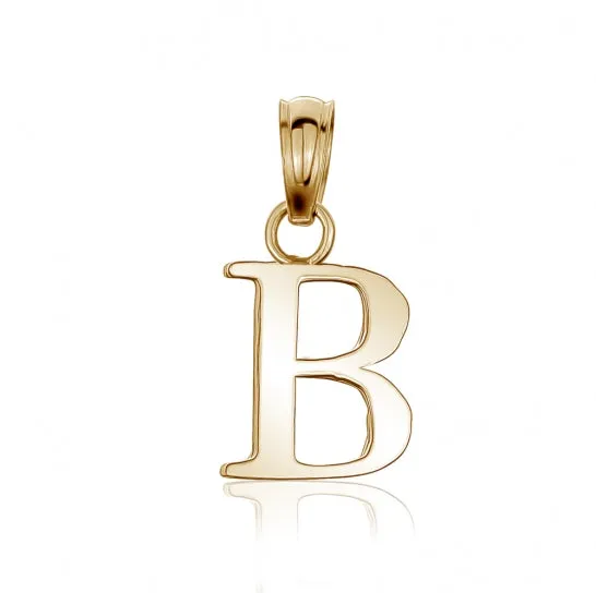 Independent Jewellers Charm Necklaces 10kt Yellow Gold Initial Charm All Letters Available