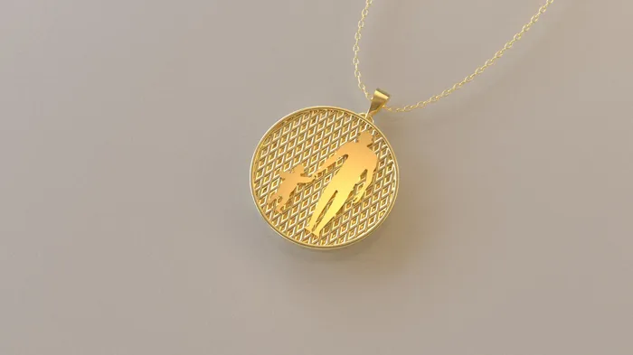 Jcm 21 jewelry 14K Gold Pendant Silhouette of Father and Son shaking hands Necklaces Jcm 21 jewelry 14K Gold Pendant Silhouette of Father and Son shaking hands Necklaces