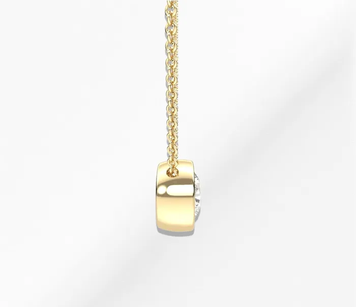 JCM DESIGN JEWELRY Necklaces 14K Gold Round Diamond Pendant Necklace