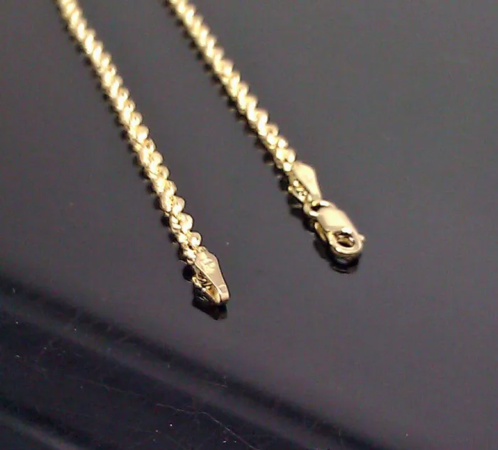 Necklaces Gold and Diamond Real 10k Gold Chain Rope Necklace 25mm 20 22 24 26 28 30 Inch Diamond Cut