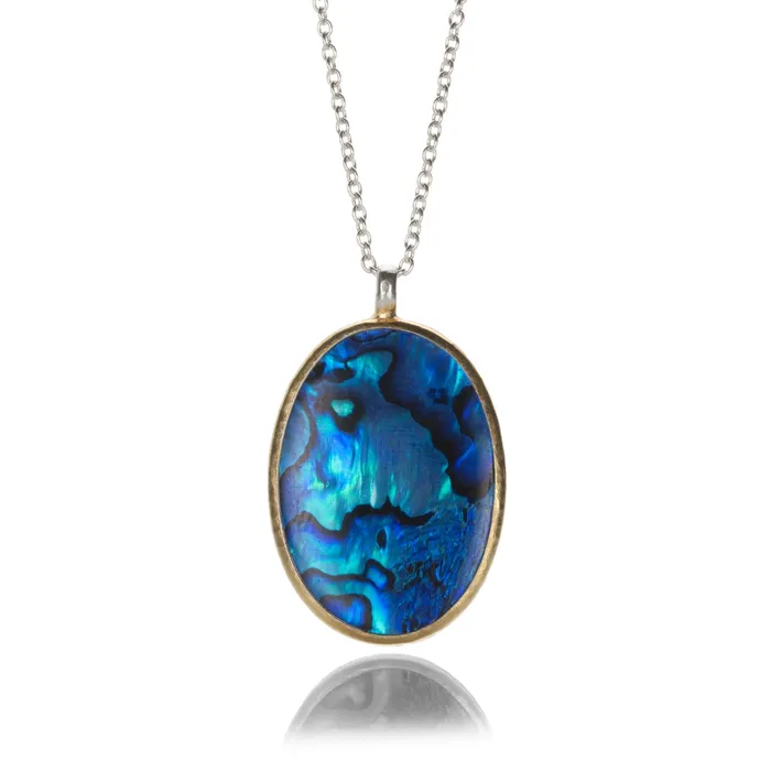 Necklaces Gurhan Oval Cabochon Paua Shell Necklace
