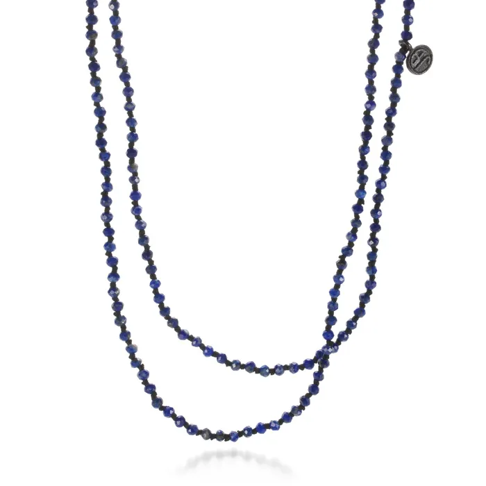 Necklaces Joseph Brooks 3mm Faceted Lapis Bead Necklace 40