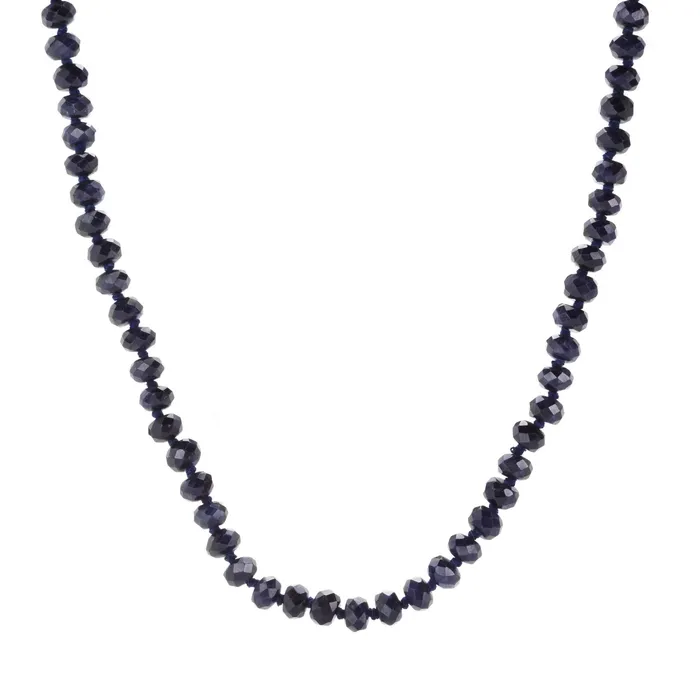 Necklaces Joseph Brooks 6mm Blue Sapphire Beaded Necklace