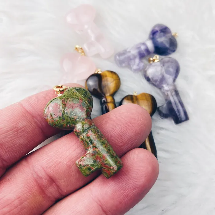 Necklaces The Bead N Crystal Enclave Gems Crystal Heart Keys
