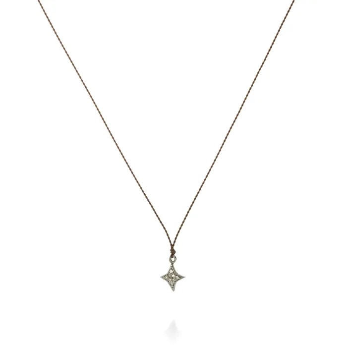 Necklaces Tiny Pave Diamond Star Necklace Margaret Solow