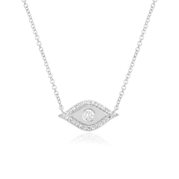 Alev Collection Necklaces Pave and Gold Evil Eye Necklace