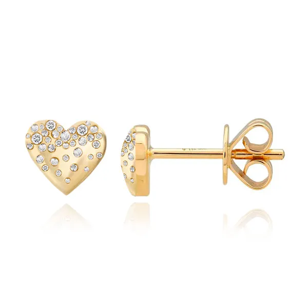 Alev Jewelry Necklaces Petite Dripping Scattered Heart Studs