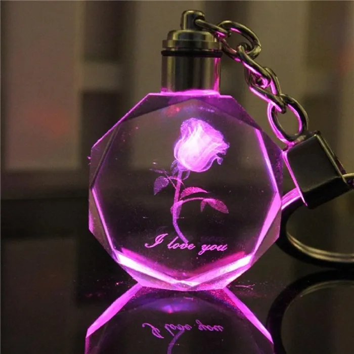Artificial 3D Crystal Key Chain Engraving Glow Pink Pendant Valentines Day Gift sparklingselections Necklaces Artificial 3D Crystal Key Chain Engraving Glow Pink Pendant Valentines Day Gift sparklingselections Necklaces