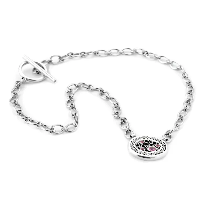 Belle Brooke Diamond Pink Sapphire Necklace Belle Brooke Necklaces Belle Brooke Diamond Pink Sapphire Necklace Belle Brooke Necklaces