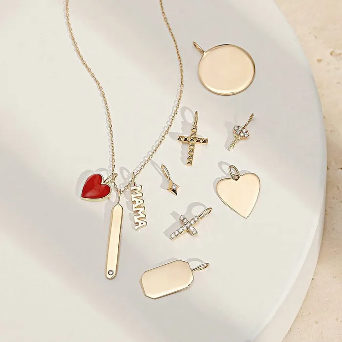 Charm Necklaces TREASURE Diamond Key Charm Aurelie Gi
