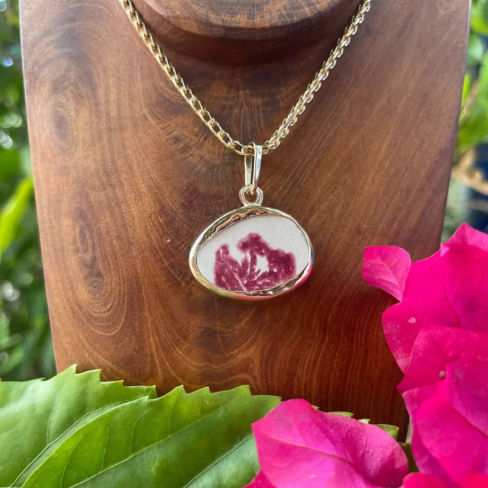 Crucian Gold Necklaces Rasberry Blossom 14k Gold Pendant