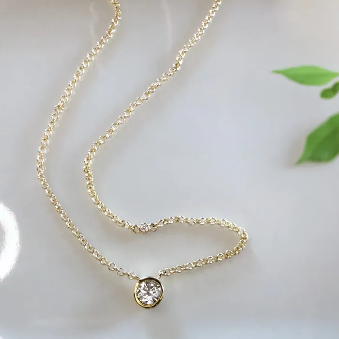Elisa Ilana 032 CT Round Diamond Necklace Necklaces