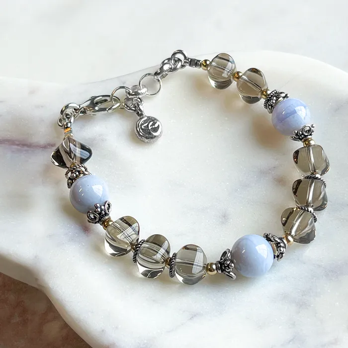 Elisa Ilana Bracelets Smoky Quartz Agate Bracelet