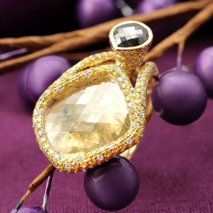 Elisa Ilana Rings Raw Diamond 18kt Gold Ring340048