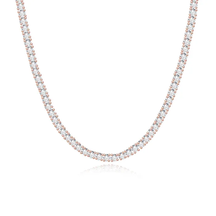 Lab Diamond Tennis Necklace 5CT Alev Jewelry Necklaces