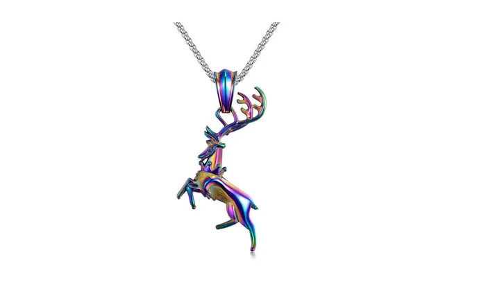 Necklaces Classic Moose Elk Pendant Necklace sparklingselections Necklaces Classic Moose Elk Pendant Necklace sparklingselections