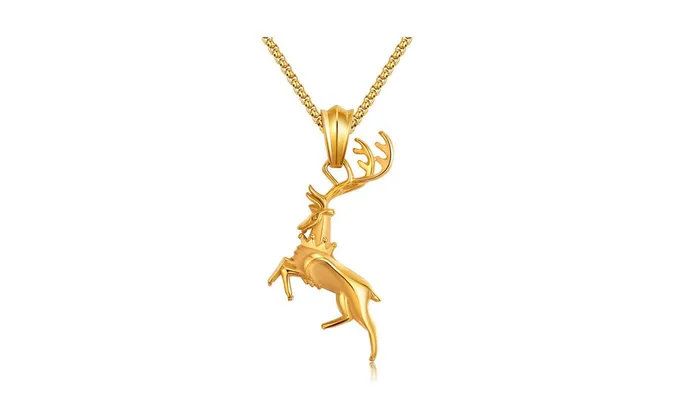 Necklaces Classic Moose Elk Pendant Necklace sparklingselections Necklaces Classic Moose Elk Pendant Necklace sparklingselections