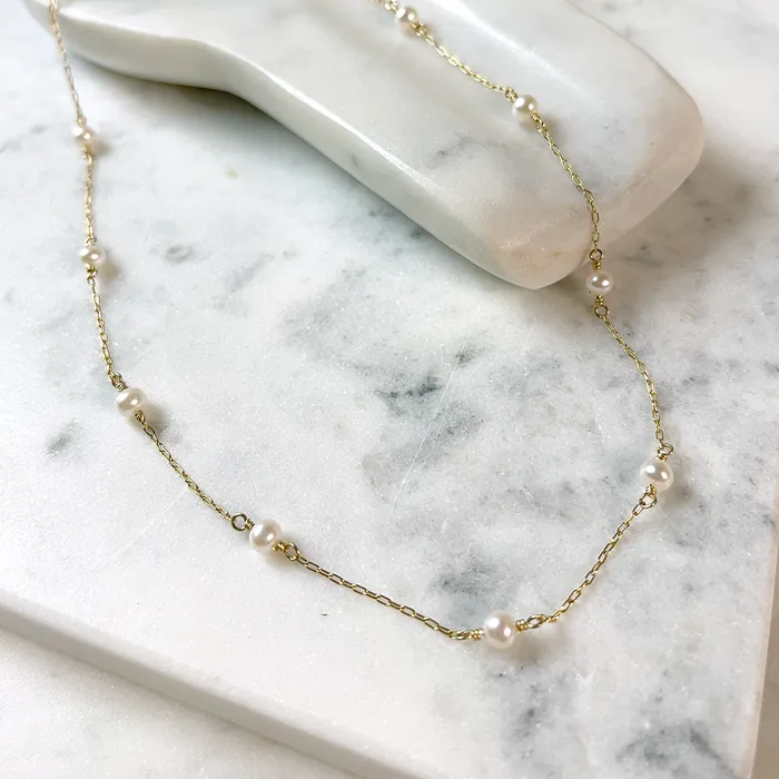 Necklaces Elisa Ilana Pearls by the Yard 14ktgf Necklace Necklaces Elisa Ilana Pearls by the Yard 14ktgf Necklace