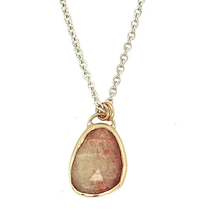 Necklaces Emily Amey Jewelry 14k Ss Rosecut Andesine Necklace