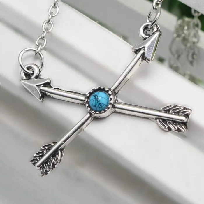 Necklaces Retro Zinc Alloy Arrow Love Cross Lucky Woman Necklace sparklingselections Necklaces Retro Zinc Alloy Arrow Love Cross Lucky Woman Necklace sparklingselections