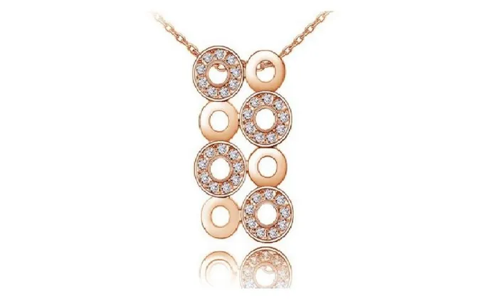 Necklaces sparklingselections Circle Design Austrian Crystal Pendant Necklace Necklaces sparklingselections Circle Design Austrian Crystal Pendant Necklace