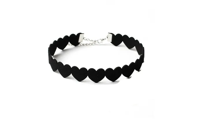 New Black Love Heart Chokers Necklace for Women sparklingselections Necklaces New Black Love Heart Chokers Necklace for Women sparklingselections Necklaces