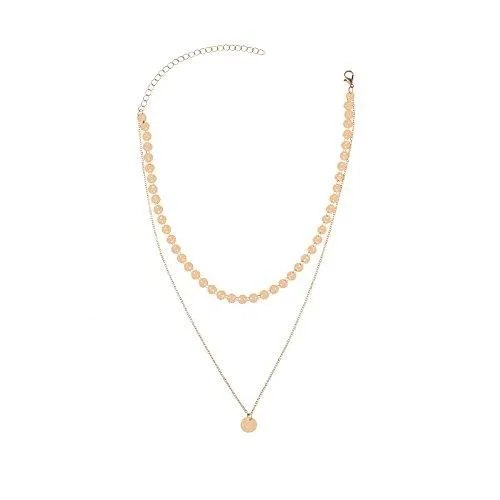 New Gold Coin Layered Simple Women Choker Pendant Necklace Vintage Inspired Chain Necklace sparklingselections Necklaces New Gold Coin Layered Simple Women Choker Pendant Necklace Vintage Inspired Chain Necklace sparklingselections Necklaces