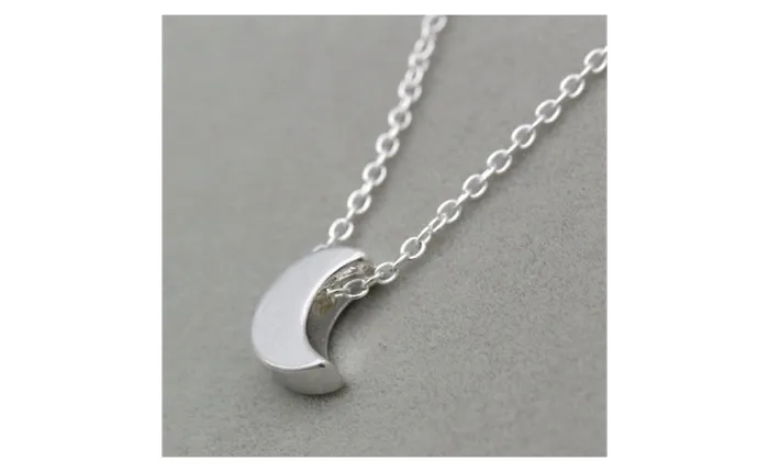 sparklingselections Necklaces Minimalist Crescent Moon Pendant Silver Necklace for Women sparklingselections Necklaces Minimalist Crescent Moon Pendant Silver Necklace for Women