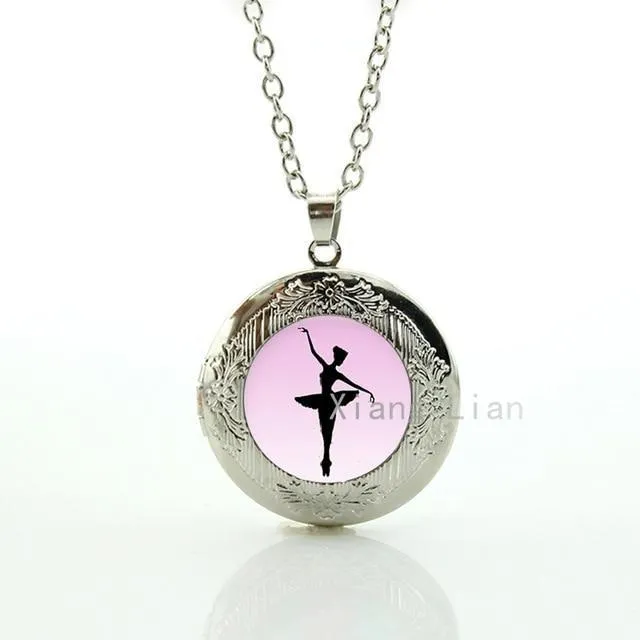 sparklingselections Necklaces New stylish Ballerina Dancing Glass Pendant Necklace sparklingselections Necklaces New stylish Ballerina Dancing Glass Pendant Necklace