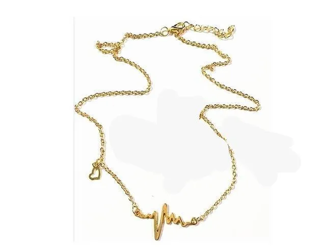 sparklingselections Necklaces Wave Heart Necklace For Women