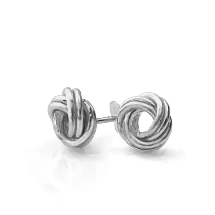 Sterling Silver Love Knot Stud Earrings Elisa Ilana Earrings