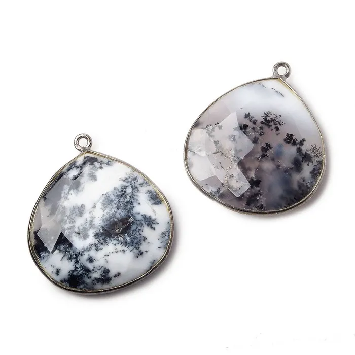 Beadsofcambaycom 26x26mm Black Gold Bezeled Dendritic Opal Heart Focal Bead Pendant Necklaces Beadsofcambaycom 26x26mm Black Gold Bezeled Dendritic Opal Heart Focal Bead Pendant Necklaces