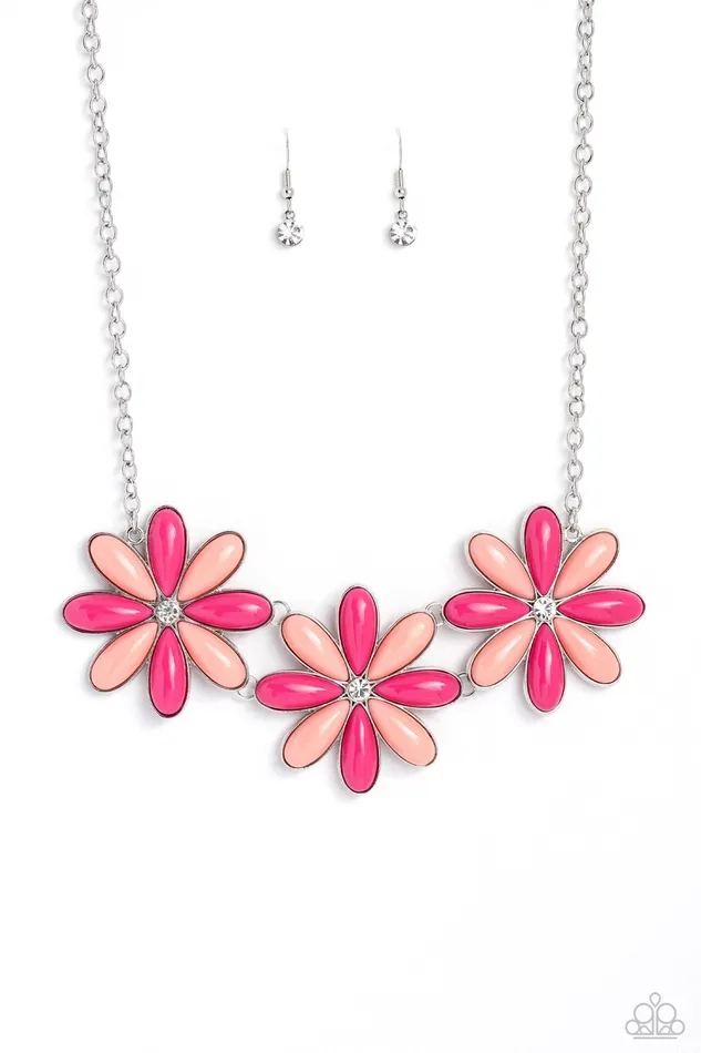 Bodacious Bouquet Pink Necklace Jewelry by Bretta Paparazzi Accessories Necklaces