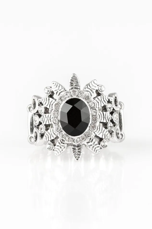 Burn Bright Black Ring Jewelry by Bretta Paparazzi Accessories Rings