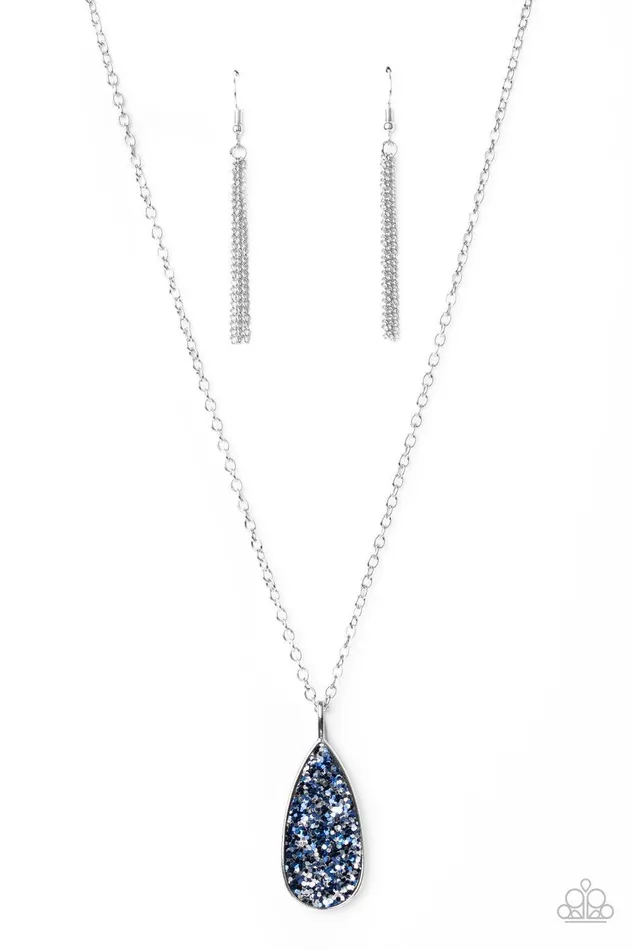 Daily Dose of Sparkle Blue Necklace Jewelry by Bretta Paparazzi Accessories Necklaces