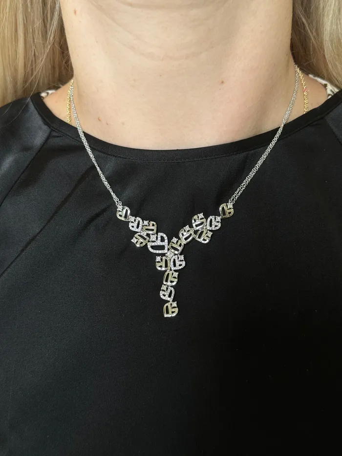 Damiani 172ctw Diamond 18k Gold Necklace Damiani Necklaces