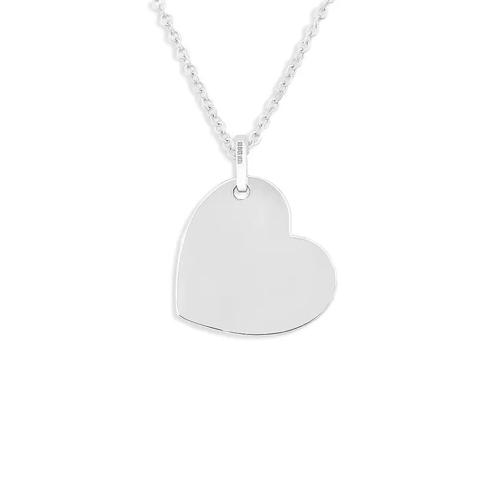 EverWith EverWith Engraved Heart Pawprint Memorial Pendant with Fine Crystal Necklaces