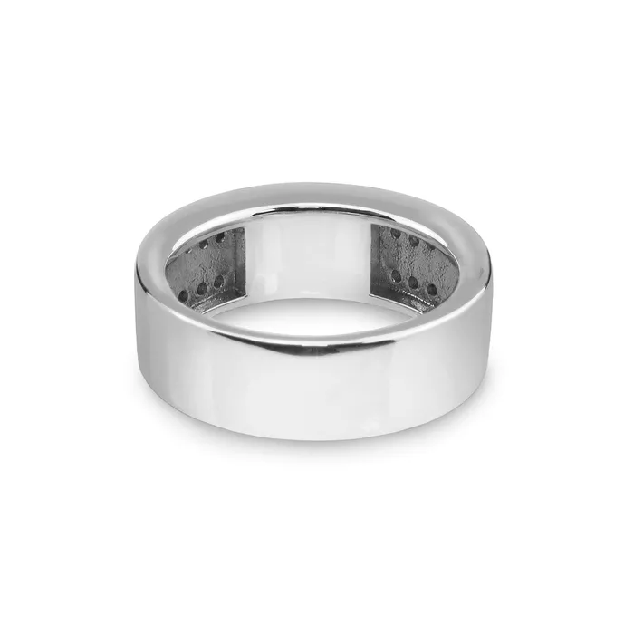 EverWith Rings EverWith Gents Oblong Memorial Ashes Ring with Fine Crystals